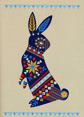 Folk Rabbit Journal